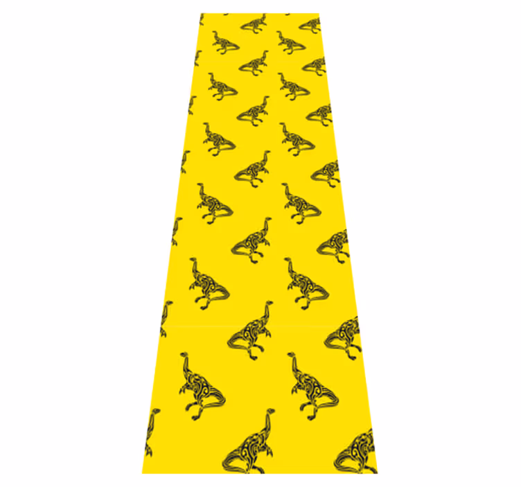 Bedroom vinyl rug brachiosaurus designs on yellow - TenStickers