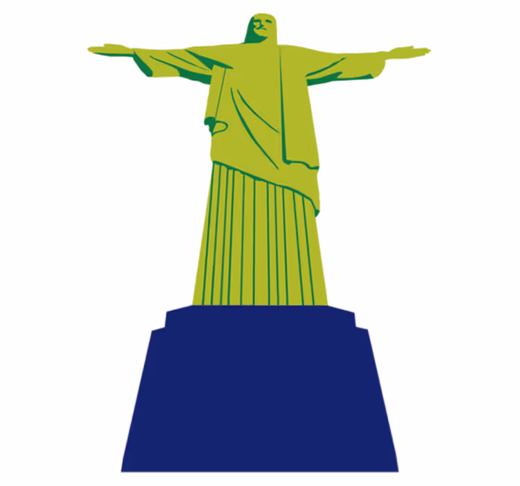 Bedroom vinyl rug christ the redeemer - TenStickers