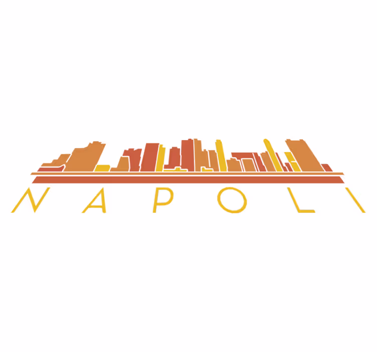 Napoli skyline bedroom vinyl rug - TenStickers