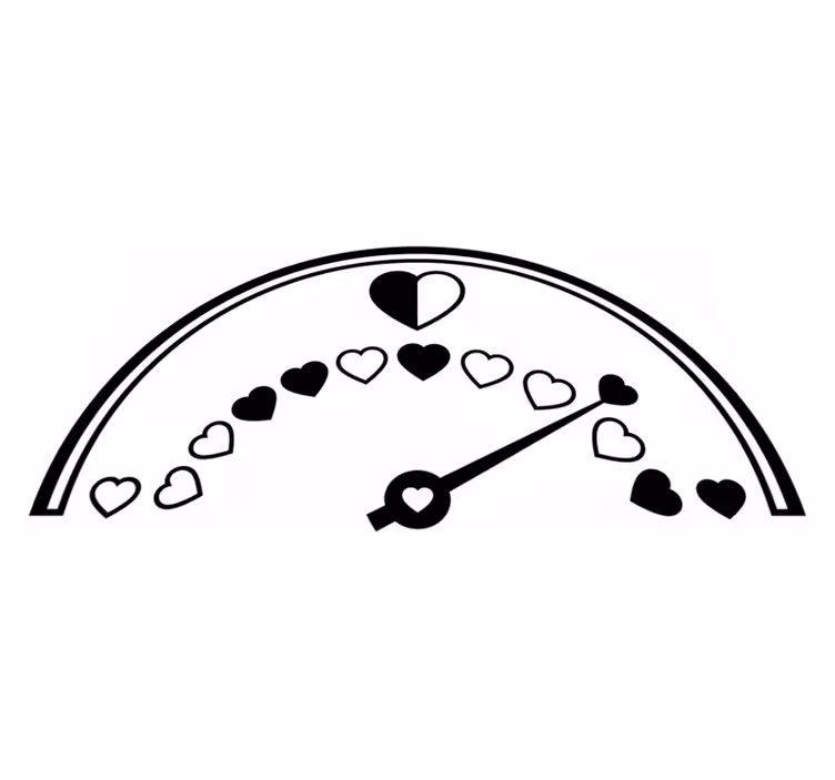 Bedroom vinyl rug love gauge headboard sticker - TenStickers