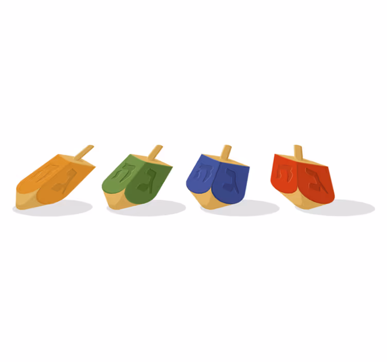 Bedroom vinyl rug dreidel design for cozy spaces - TenStickers