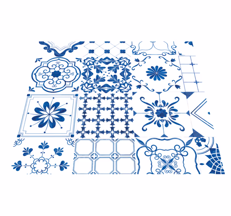 Scandinavian vinyl rug nordic patterns - TenStickers