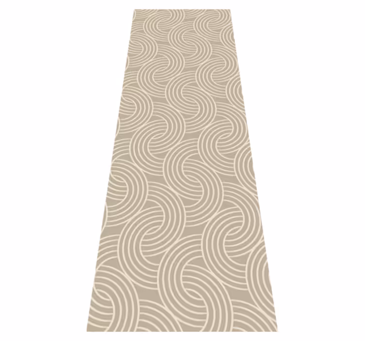 Scandinavian vinyl rug with minimalistic beige design - TenStickers