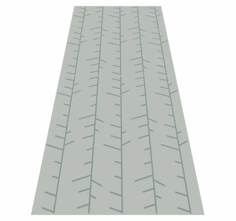 Scandinavian vinyl rug in mint green stripes - TenStickers