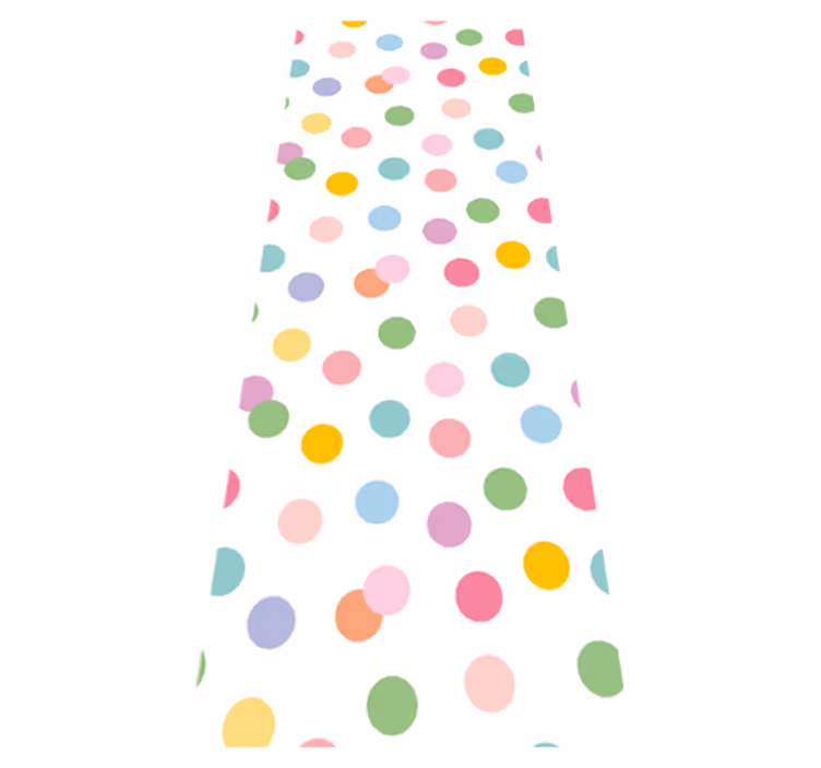 Scandinavian vinyl rug with colorful painted dots - TenStickers