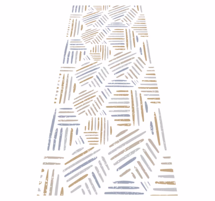 Scandinavian vinyl rug with pastel striped design - TenStickers