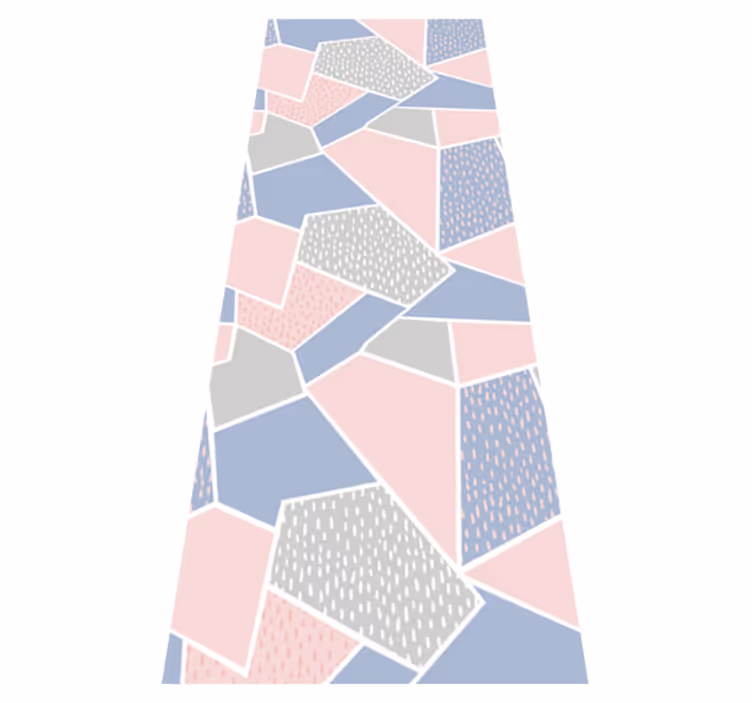 Scandinavian vinyl rug in nordic geometric pastels - TenStickers