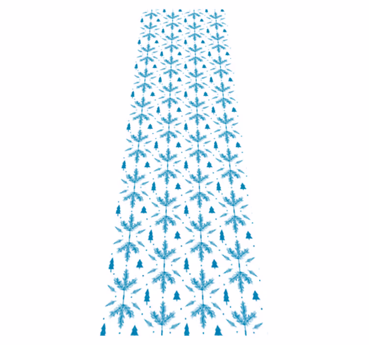 Scandinavian vinyl rug in nordic seasonal blue - TenStickers