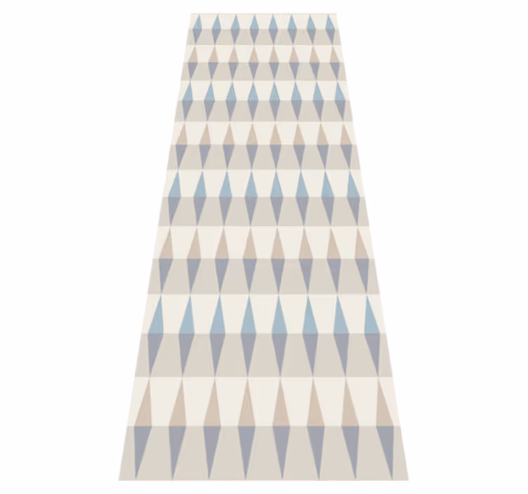 Scandinavian vinyl rug nordic geometric sky blue - TenStickers
