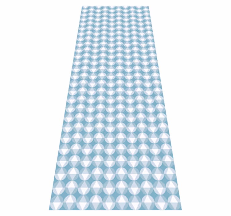 Scandinavian vinyl rug in nordic blue pattern - TenStickers