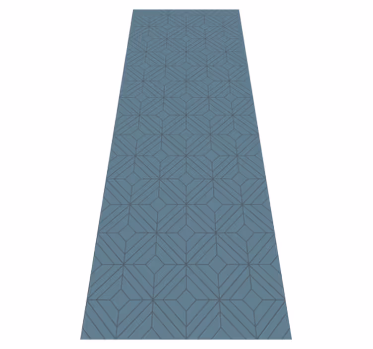 Scandinavian vinyl rug in nordic gray diamond pattern - TenStickers