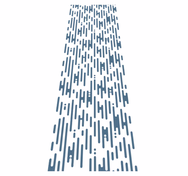 Scandinavian vinyl rug in blue irregular japandi pattern - TenStickers