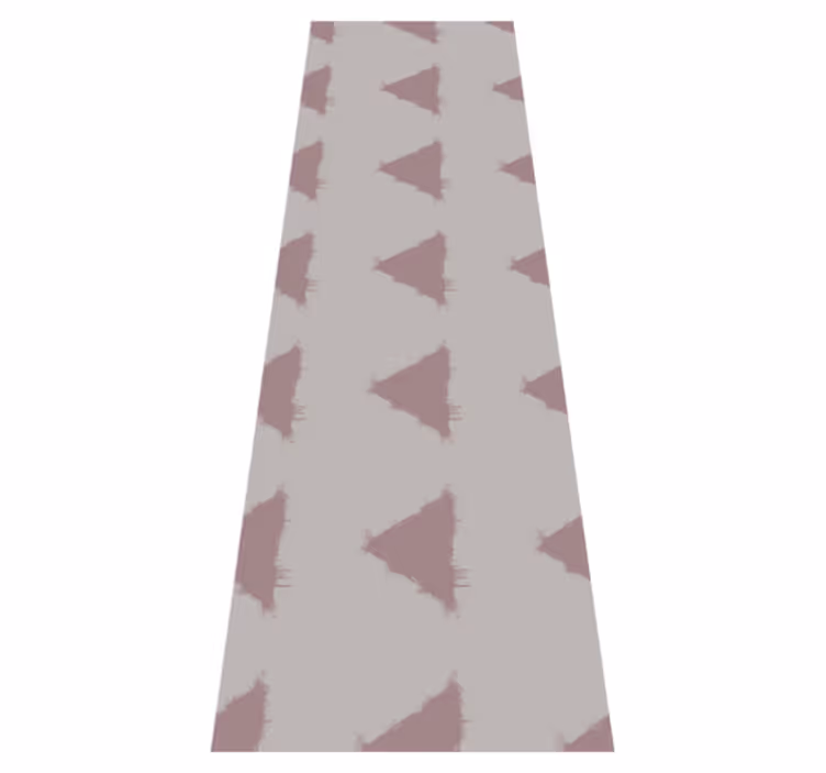 Scandinavian vinyl rug with beige japandi triangle pattern - TenStickers