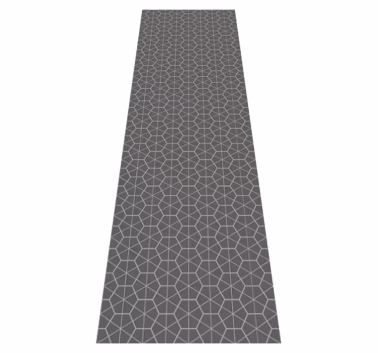 Scandinavian vinyl rug in minimalistic hexagonal design - TenStickers