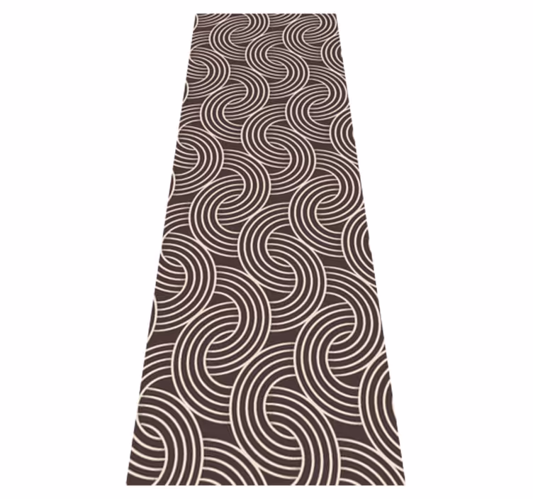 Scandinavian vinyl rug in minimalist brown design - TenStickers