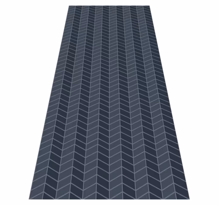 Scandinavian vinyl rug in blue cubic tube pattern - TenStickers