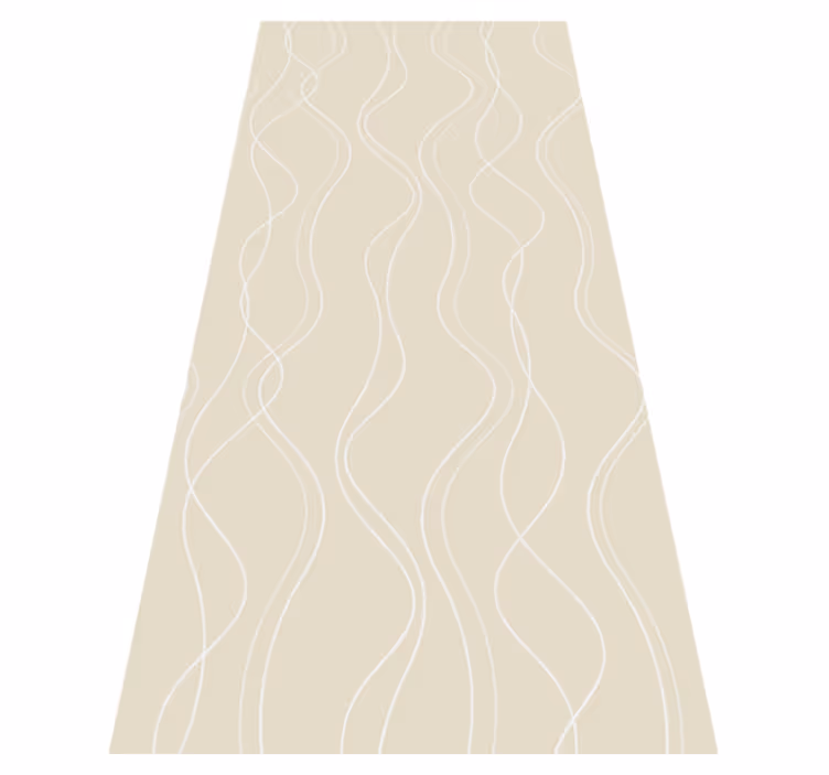 Scandinavian vinyl rug in white and beige art pattern - TenStickers