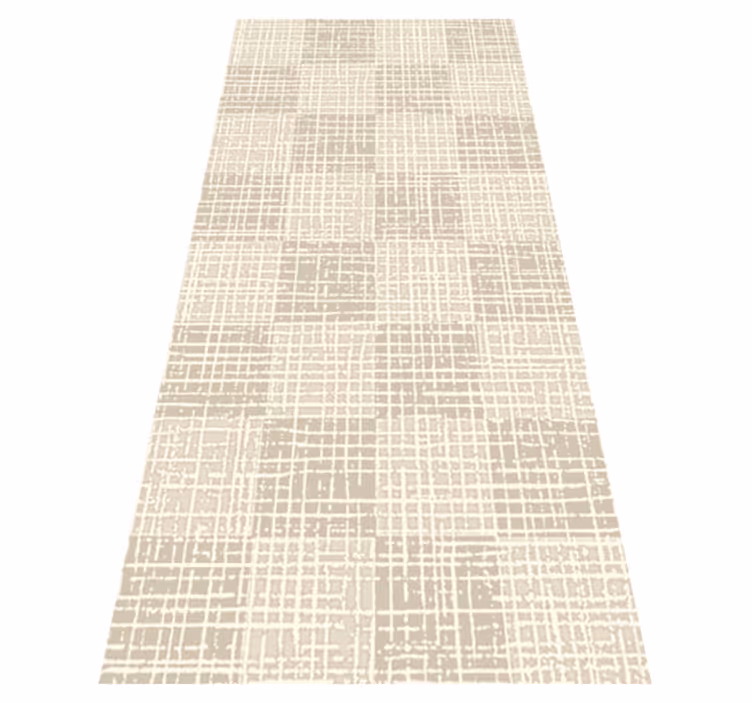 Scandinavian vinyl rug in beige square pattern - TenStickers