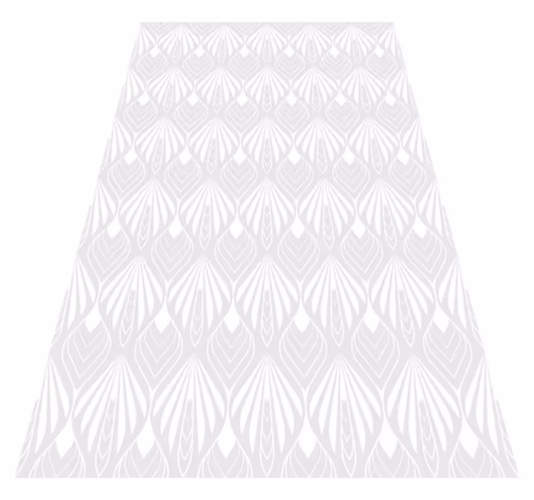 Scandinavian vinyl rug with white and grey leaves pattern - TenStickers