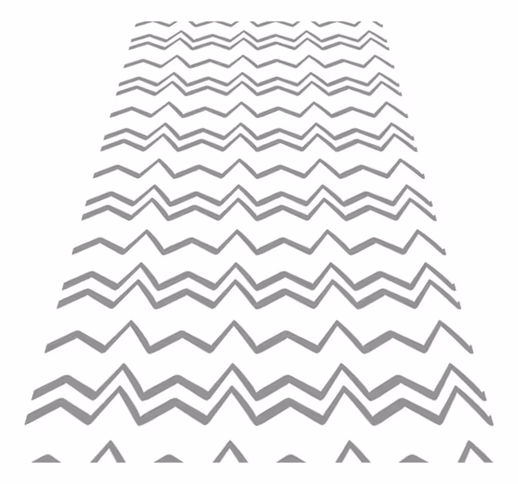 Scandinavian vinyl rug with irregular grey zigzag pattern - TenStickers