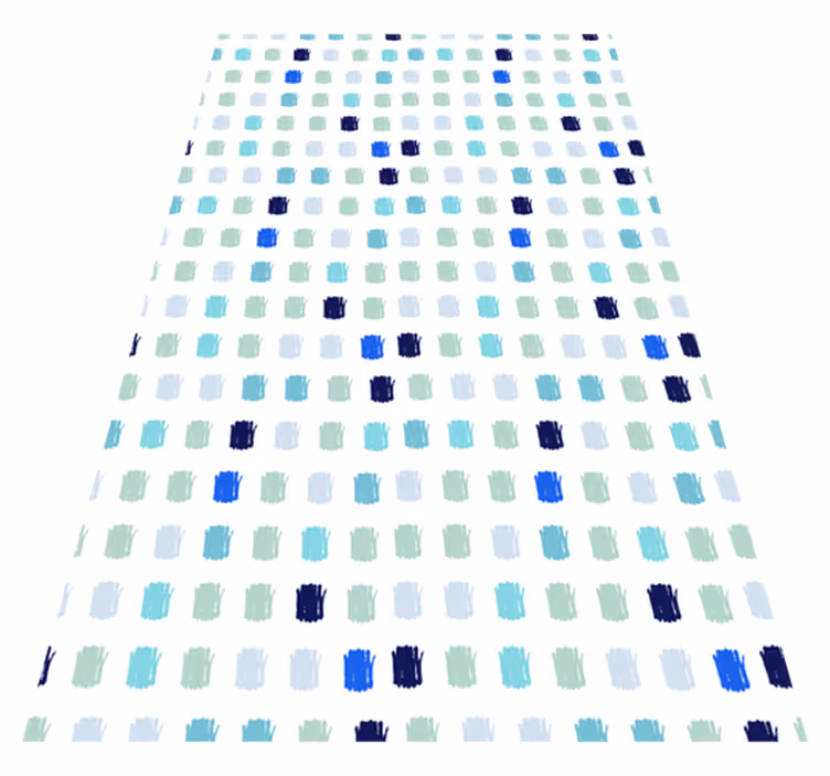Scandinavian vinyl rug in various shades of blue - TenStickers
