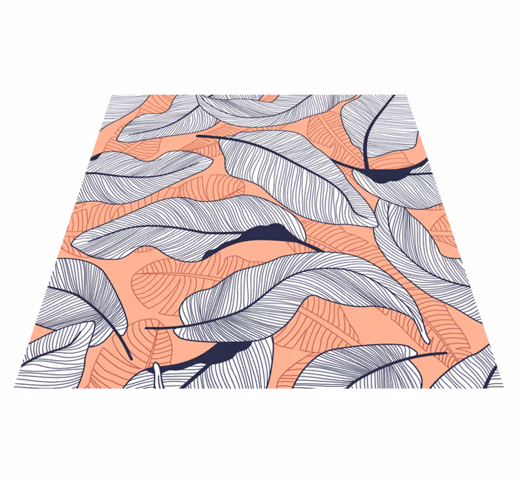 Nature vinyl rug with tropical foliage design - TenStickers