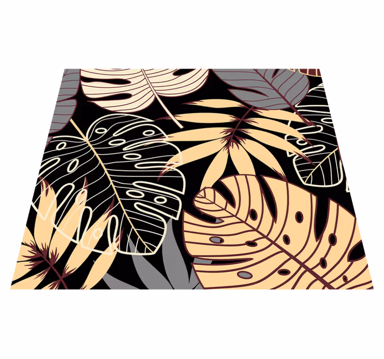 Nature vinyl rug vintage jungle wallpaper design - TenStickers