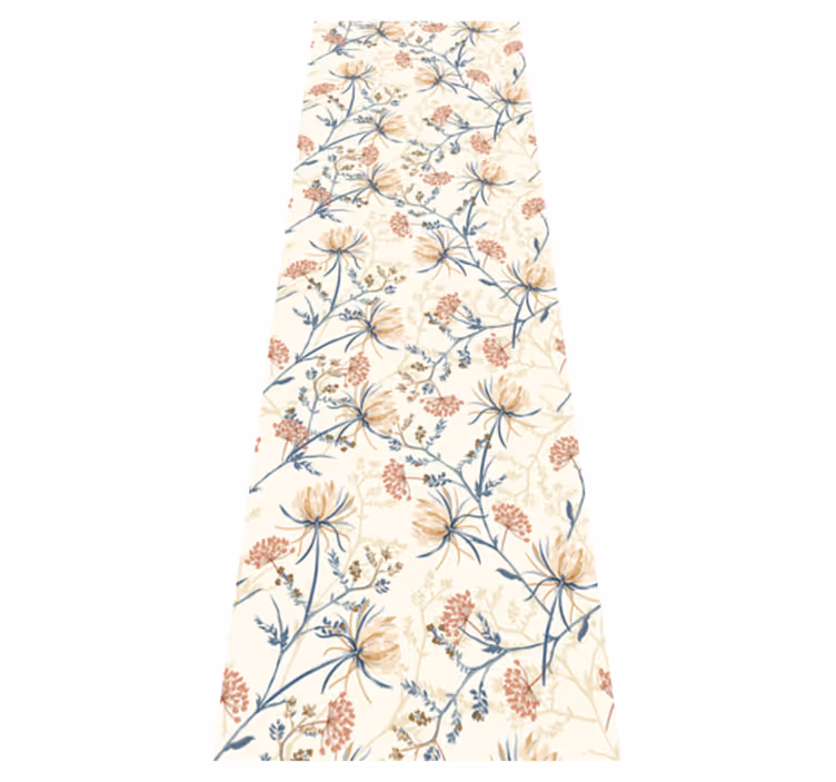 Nature vinyl rug vintage floral design - TenStickers