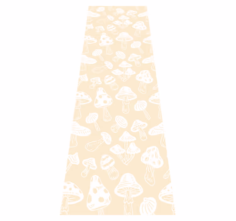 Nature vinyl rug with beige mushroom design - TenStickers