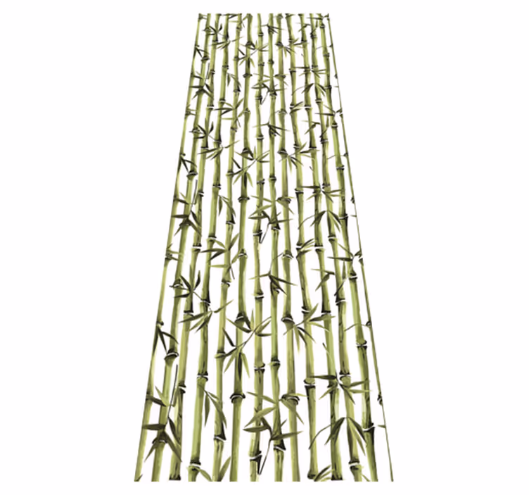 Nature vinyl rug bamboo branch pattern - TenStickers