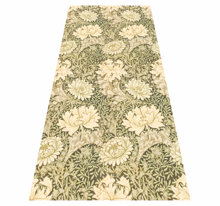 Nature vinyl rug modern style chrysanthemum design - TenStickers