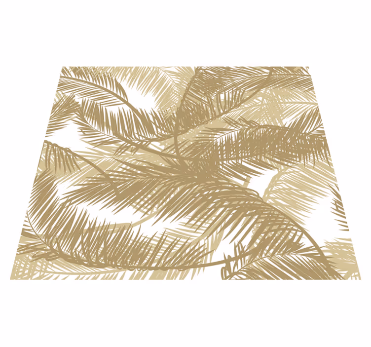 Nature vinyl rug tropical golden palm tree - TenStickers