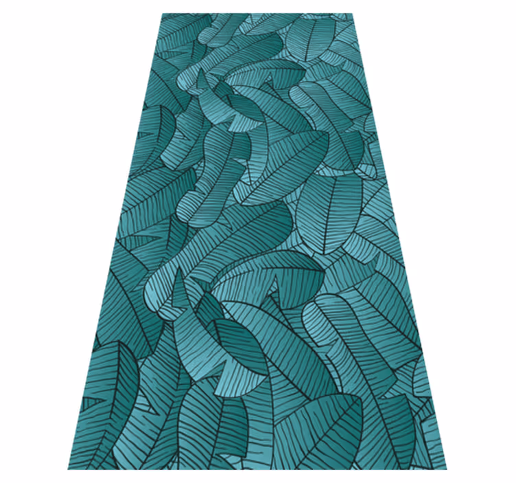Nature vinyl rug with green palm tree design - TenStickers