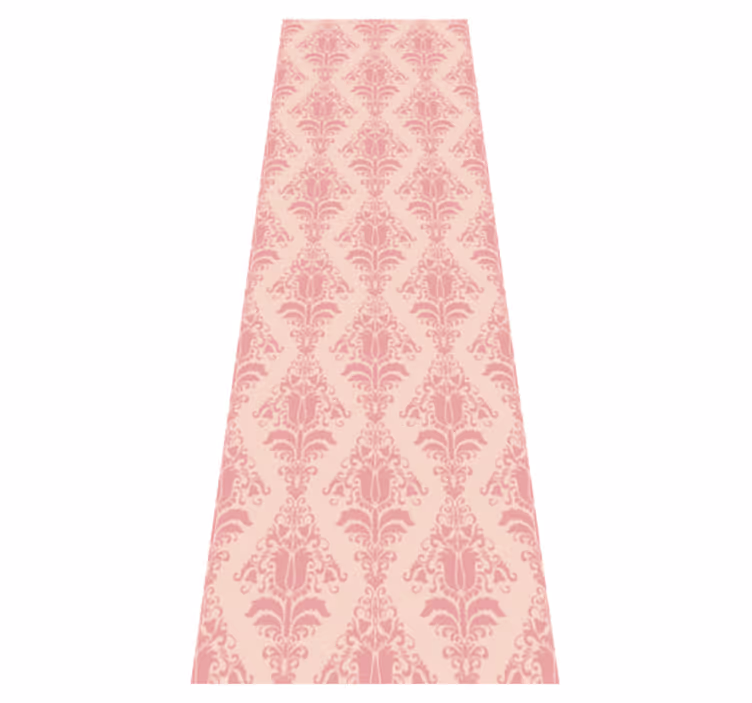 Vintage vinyl rug in french provincial pink floral - TenStickers