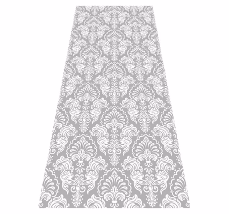 Vintage vinyl rug in seamless damask style - TenStickers