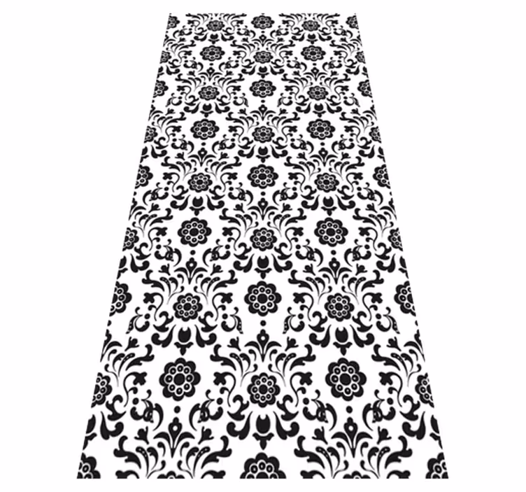 Vintage vinyl rug in regal damask style - TenStickers