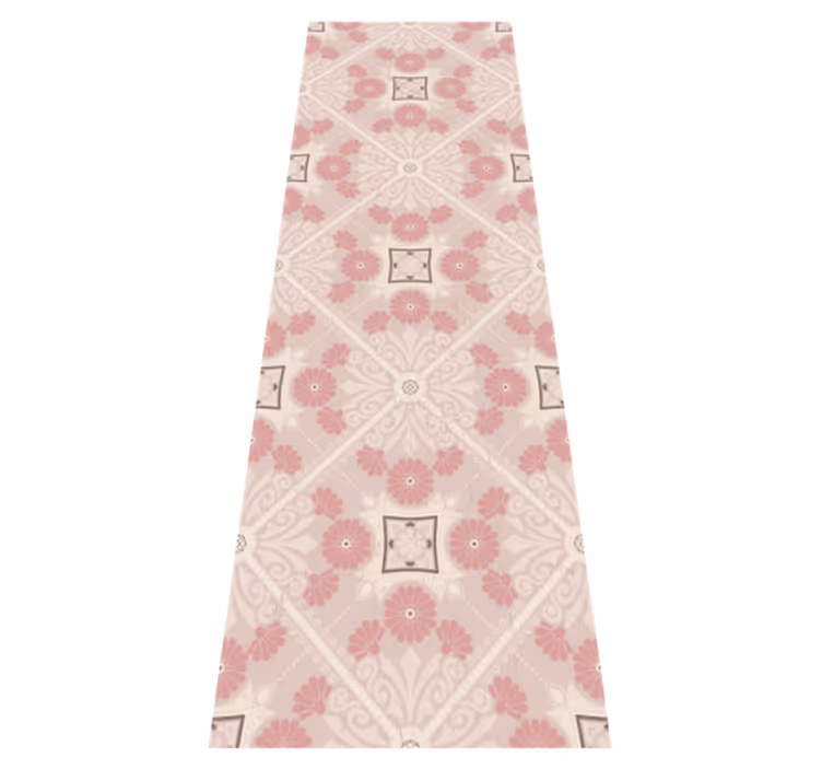 Vintage vinyl rug with pastel vintage pattern - TenStickers
