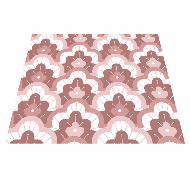 Vintage vinyl rug in vintage pink wallpaper - TenStickers