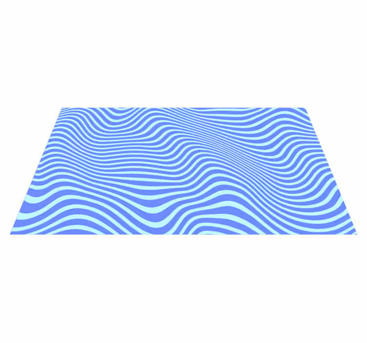 Vintage vinyl rug with light blue and purple waves - TenStickers