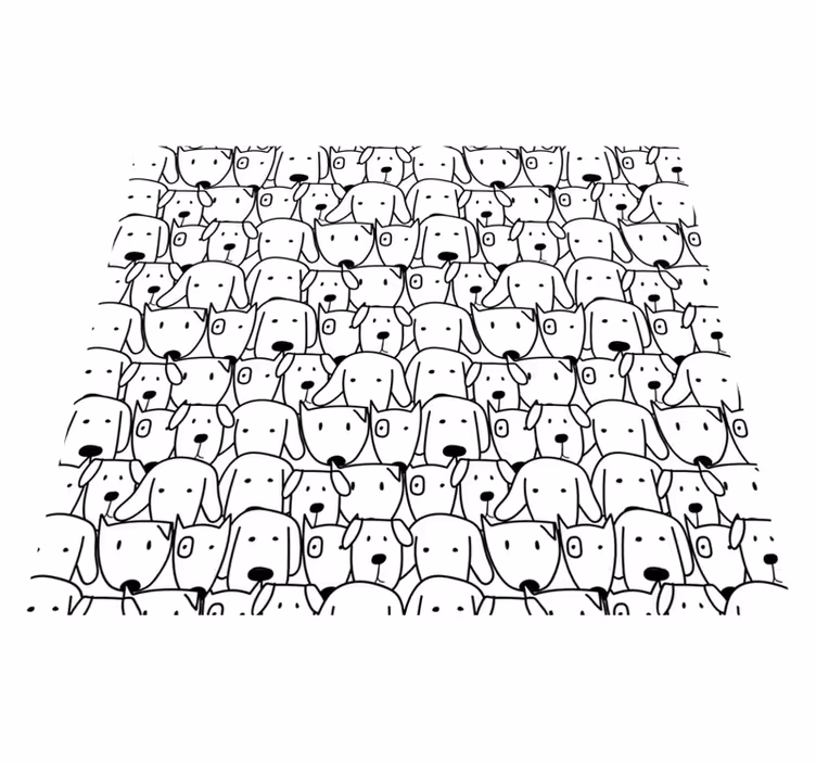 Animal vinyl rug with adorable dog design - TenStickers