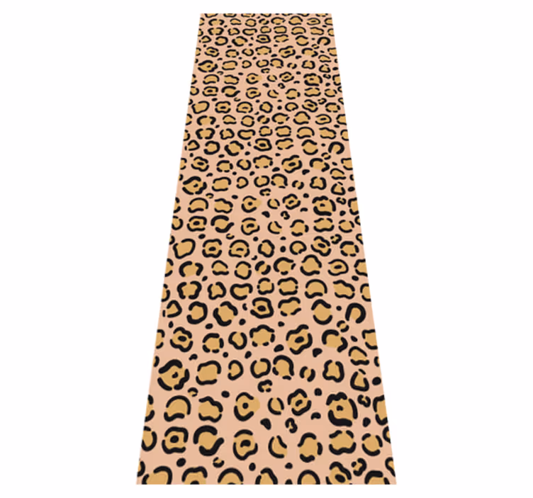 Leopard pastel color print animal vinyl rug - TenStickers
