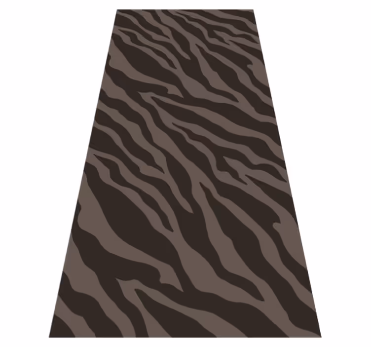 Animal vinyl rug dark zebra design - TenStickers