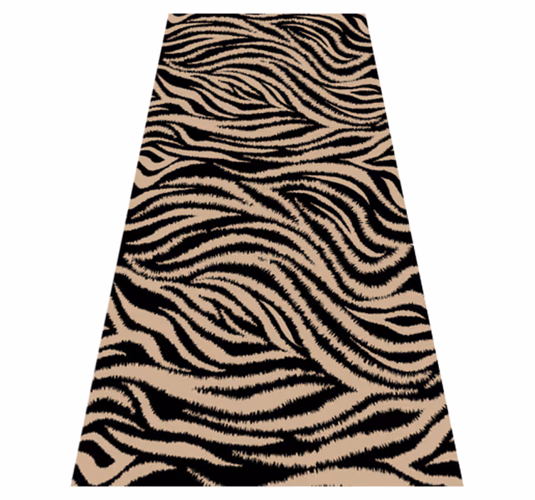Zebra striped motif animal vinyl rug - TenStickers