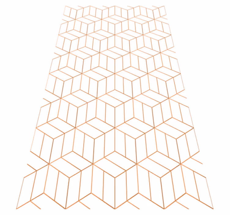 Modern vinyl rug with unique octagon patterns - TenStickers
