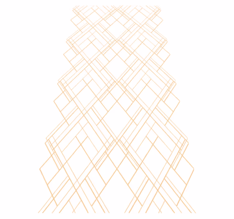 Modern vinyl rug with golden irregular lines on white - TenStickers