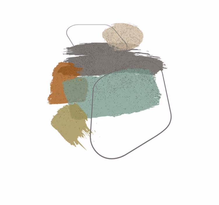 Modern vinyl rug with color spots - TenStickers