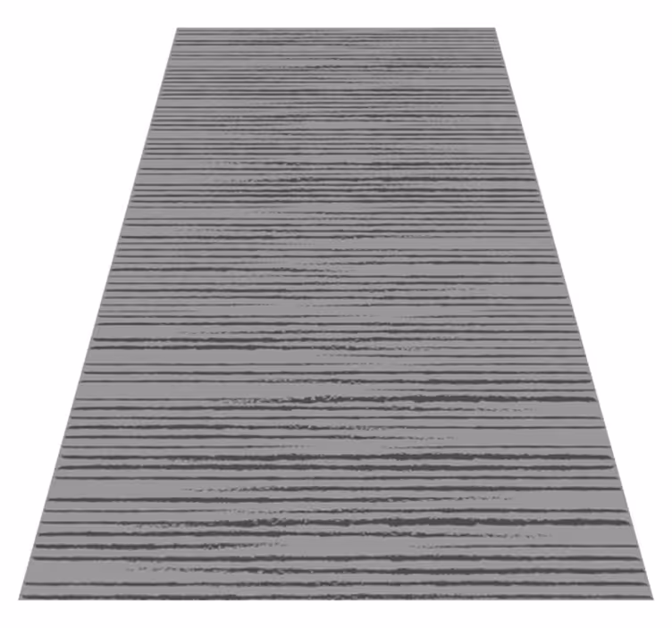 Modern vinyl rug in striped gray - TenStickers