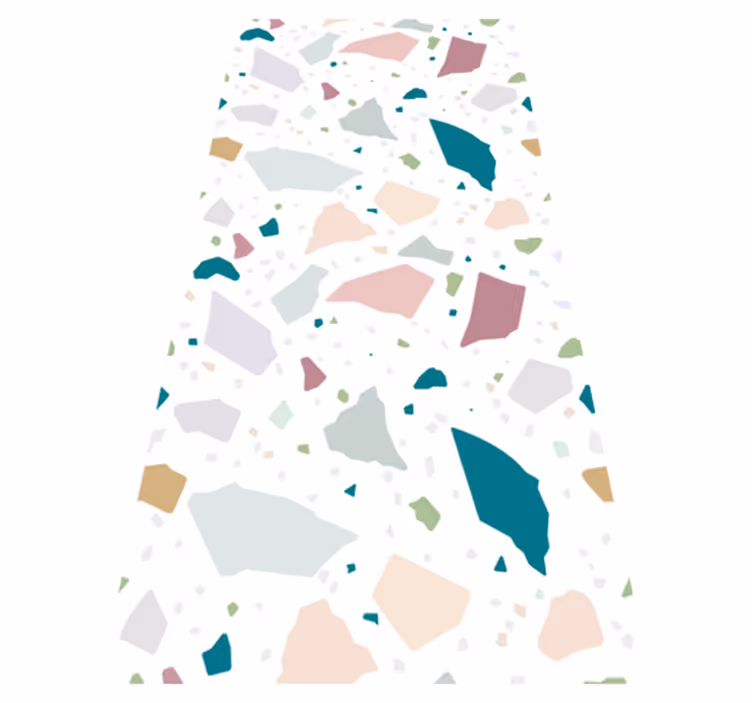 Texture vinyl rug with mediterranean terrazzo design - TenStickers