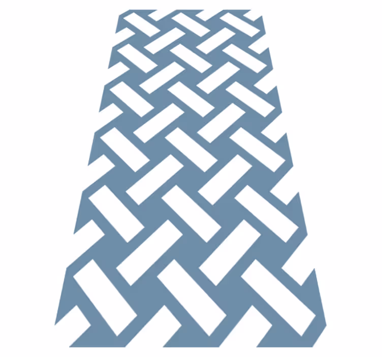 Texture vinyl rug in geometric blue square pattern - TenStickers