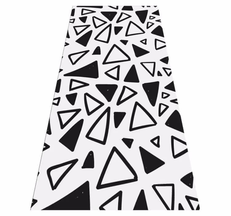 Texture vinyl rug geometric minimalistic triangles - TenStickers